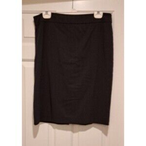 Armani Collezioni Womens Black Wool Zip Back Lined Pencil Skirt Size 10